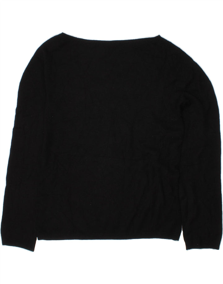 OASIS Womens Boat Neck Jumper Sweater UK 12 Medium  Black Vintage Oasis and Second-Hand Oasis from Messina Hembry 