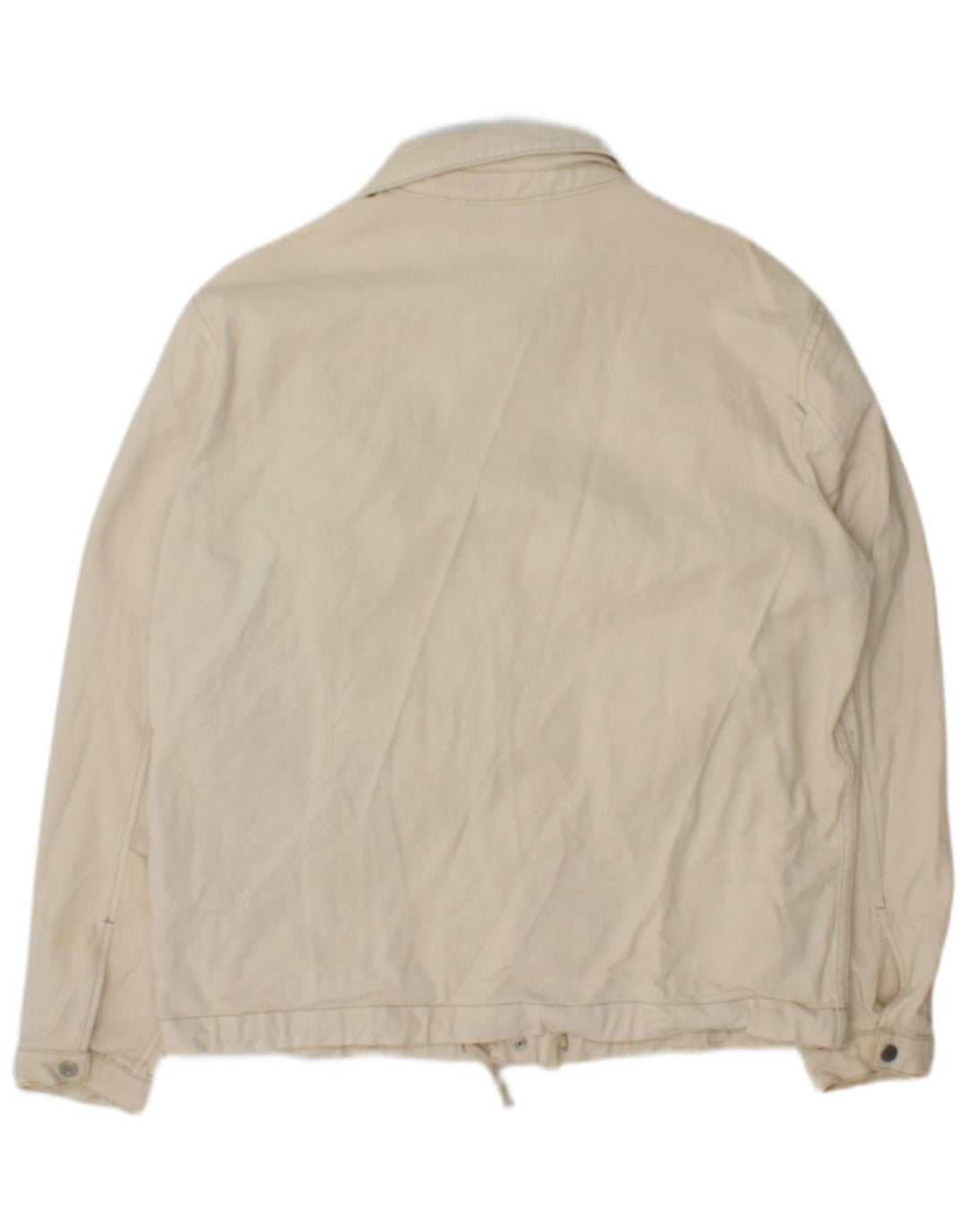 Zara Herre denimjakke UK 38 Medium Off White Bomuld