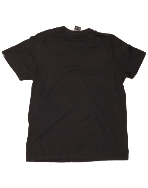 Adidas Herre grafisk T-shirt Top Medium Sort Bomuld