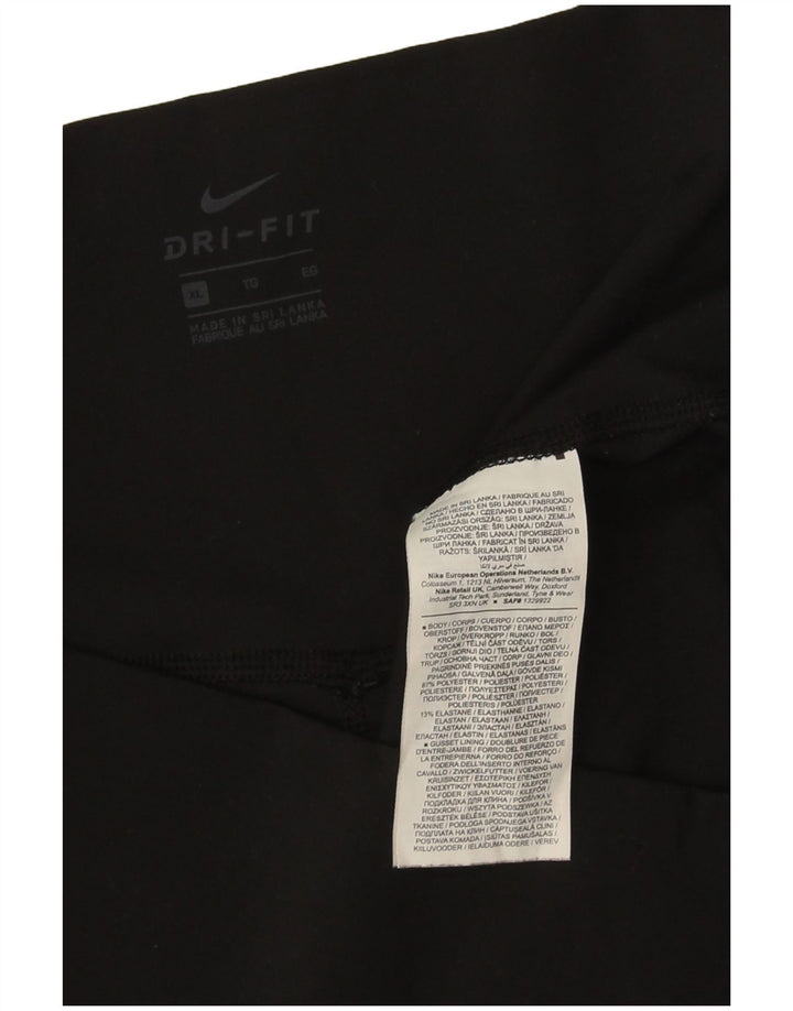 Nike Dame Dri Fit Crop Leggings UK 18 XL Sort Polyester