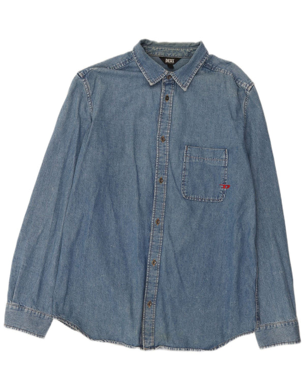 Diesel Herre Denim Shirt XL Blå Bomuld