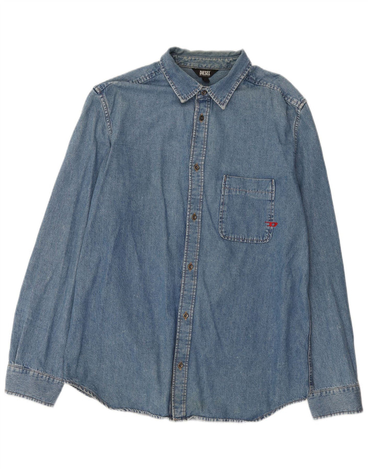 Diesel Herre Denim Shirt XL Blå Bomuld