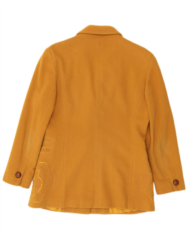 Iceberg Dame Blazer Jacket IT 42 Medium Yellow Animal Print