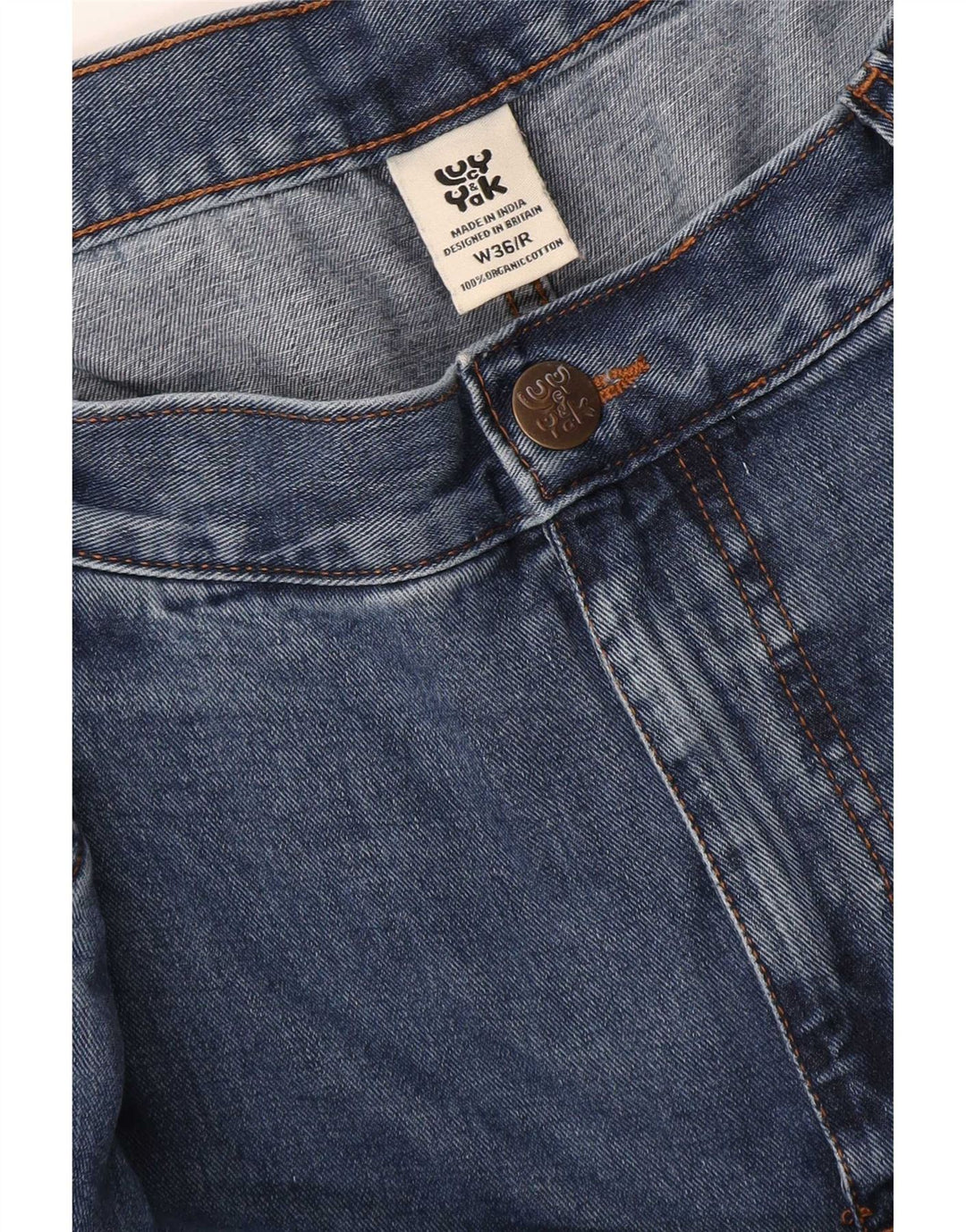 Lucy & Yak Herre løse jeans W36 L29 blå bomuld