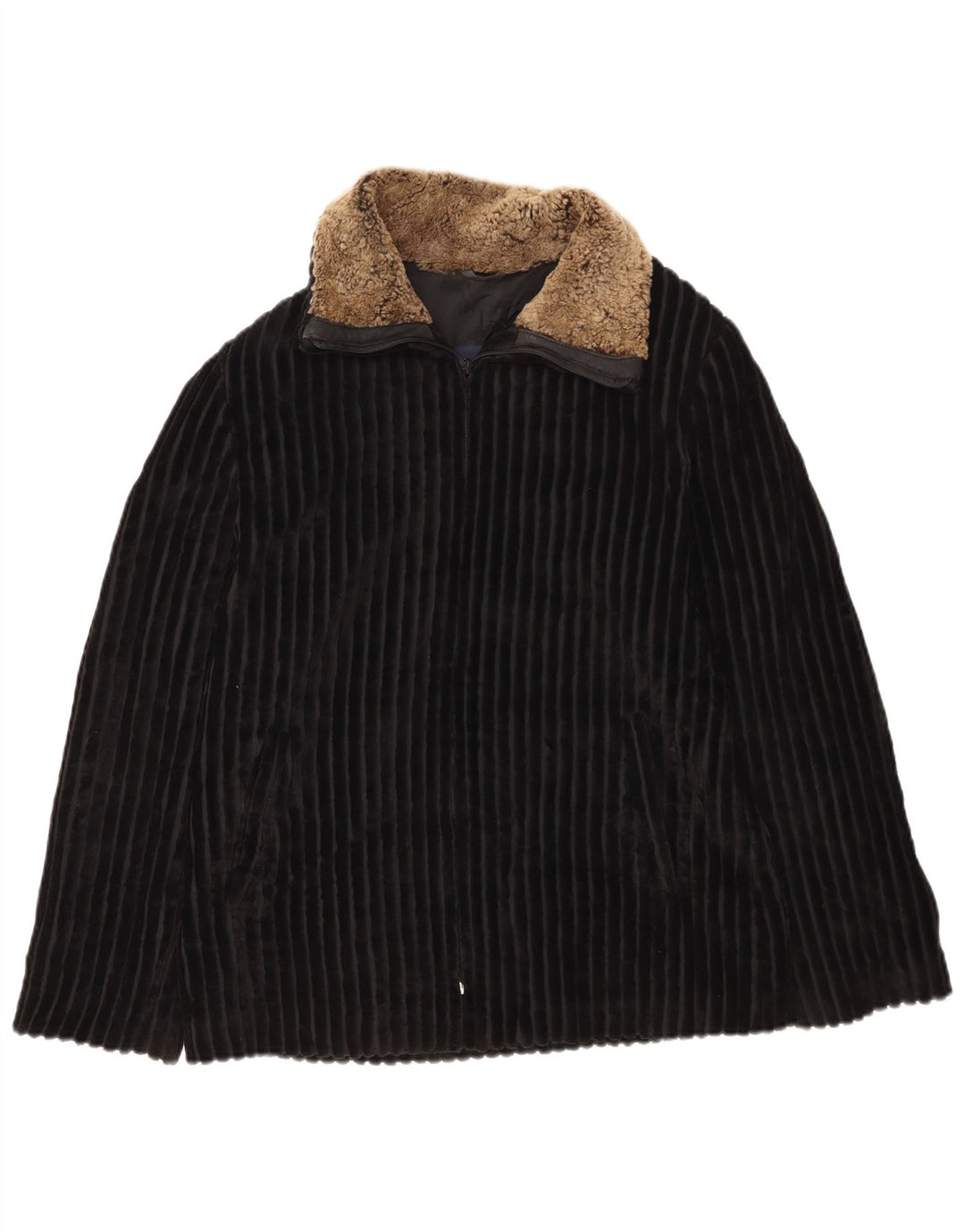 Mabrun Damefløjlsjakke IT 44 Medium Sort Colourblock