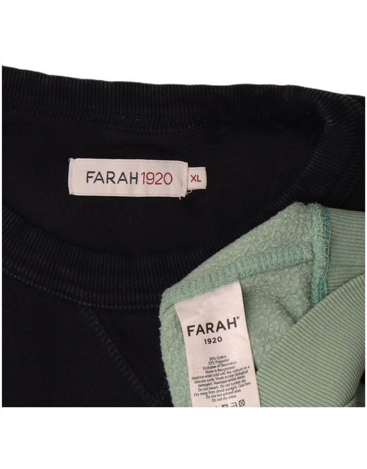 Farah Herre Sweatshirt Jumper XL Flerfarvet Colourblock Bomuld