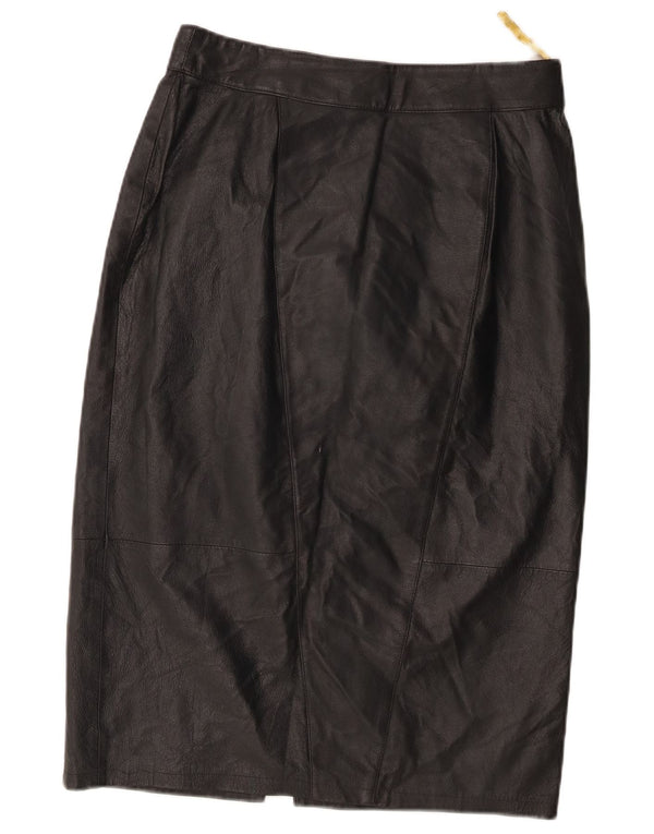 C&A Womens Canda High Waist Lædernederdel EU 42 Large W30 Black