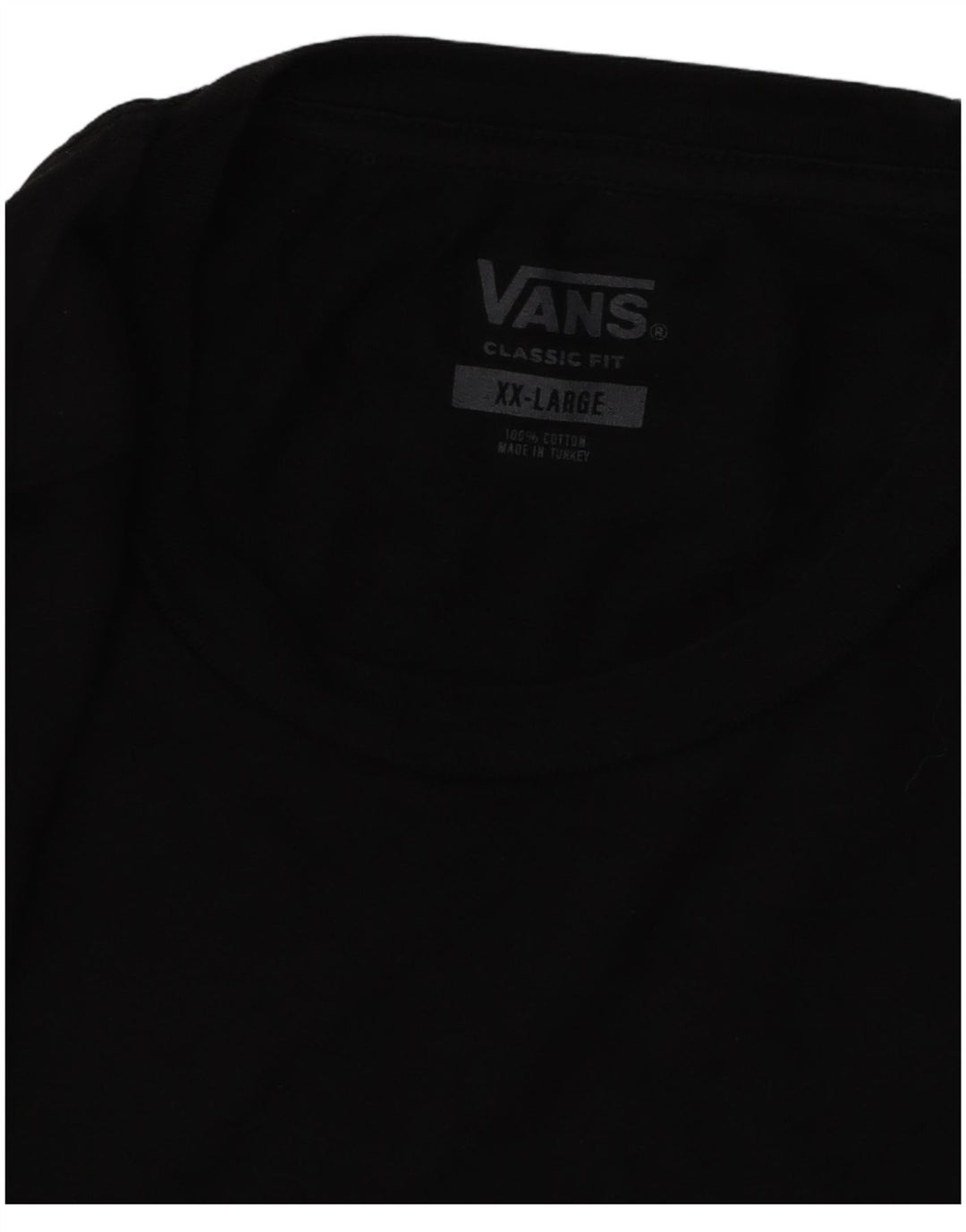 VANS Herre Classic Fit Grafisk T-Shirt Top 2XL Sort Bomuld