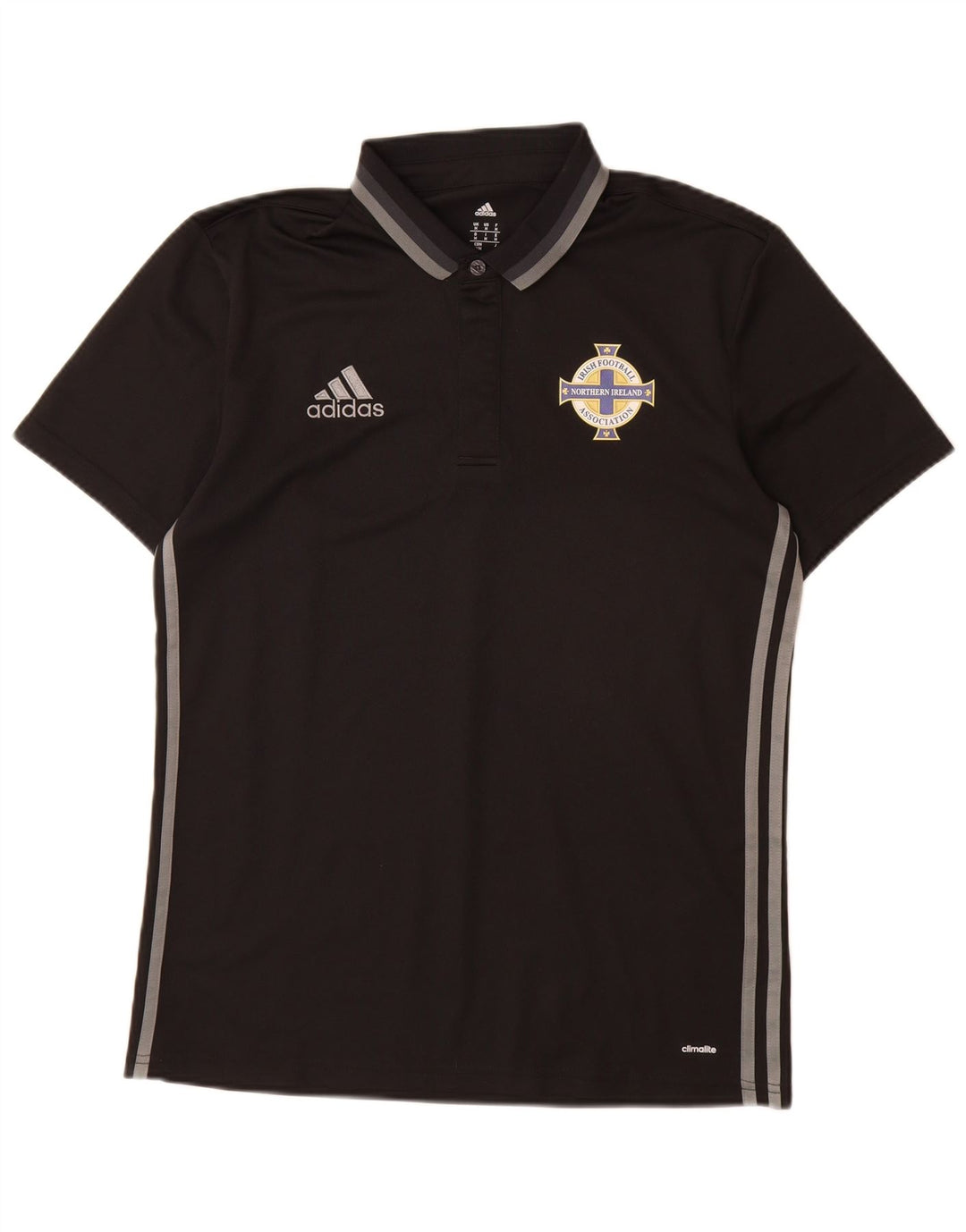 Adidas Herre Northern Ireland Schools Polo Shirt Medium Sort Polyester