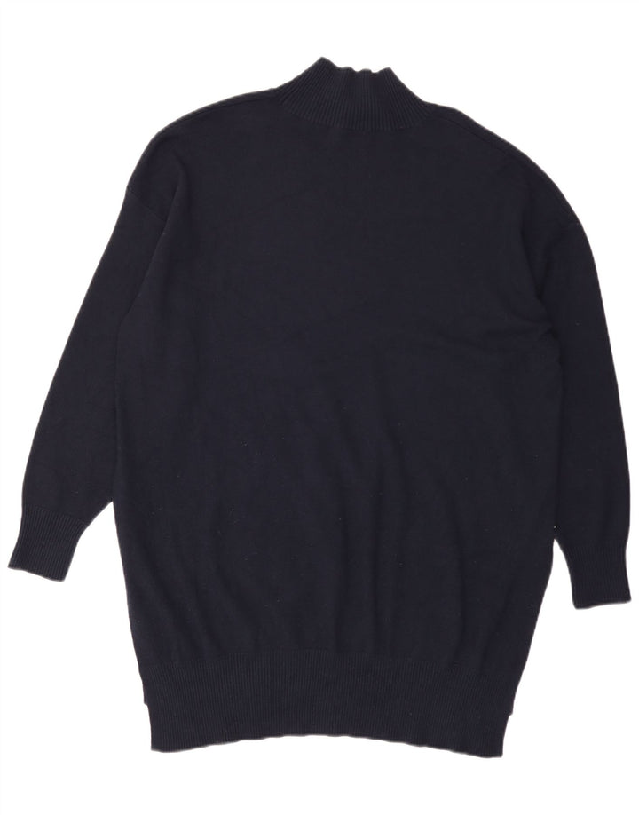 Marks & Spencer Dame Turtle Neck Jumper Sweater UK 16 Large Navy Blue