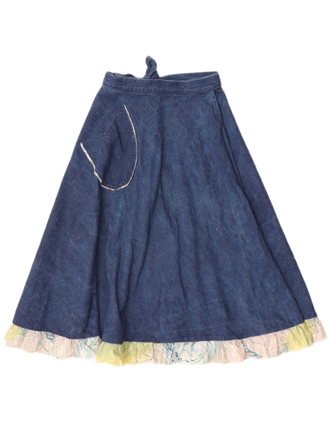 Fiorucci Dame Wrap Denim Nederdel W22 2XS Blue Colourblock