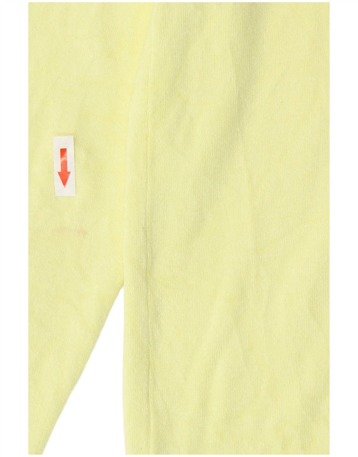 Zara Dame Cardigan Sweater UK 10 Small Yellow Viscose