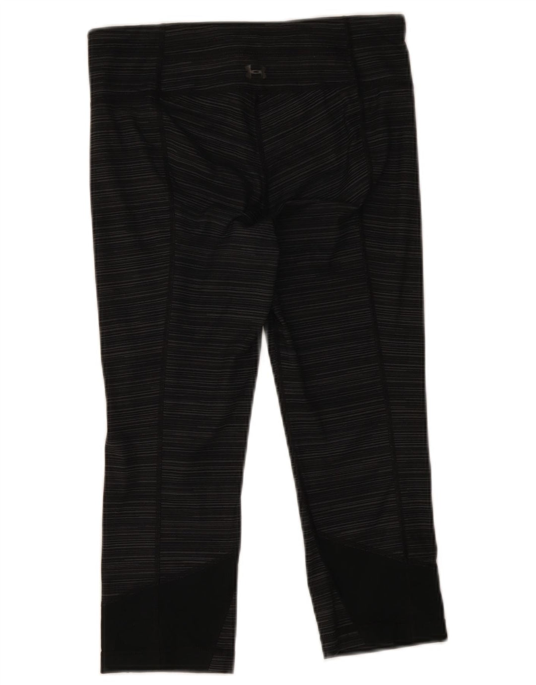Under Armour Dame Capri Leggings UK 10 Små grå stribet polyester