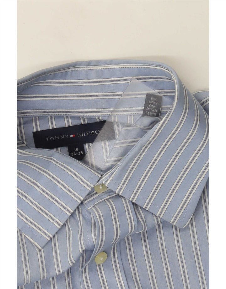 Tommy Hilfiger herreskjorte str. 16 Stor blå stribet bomuld