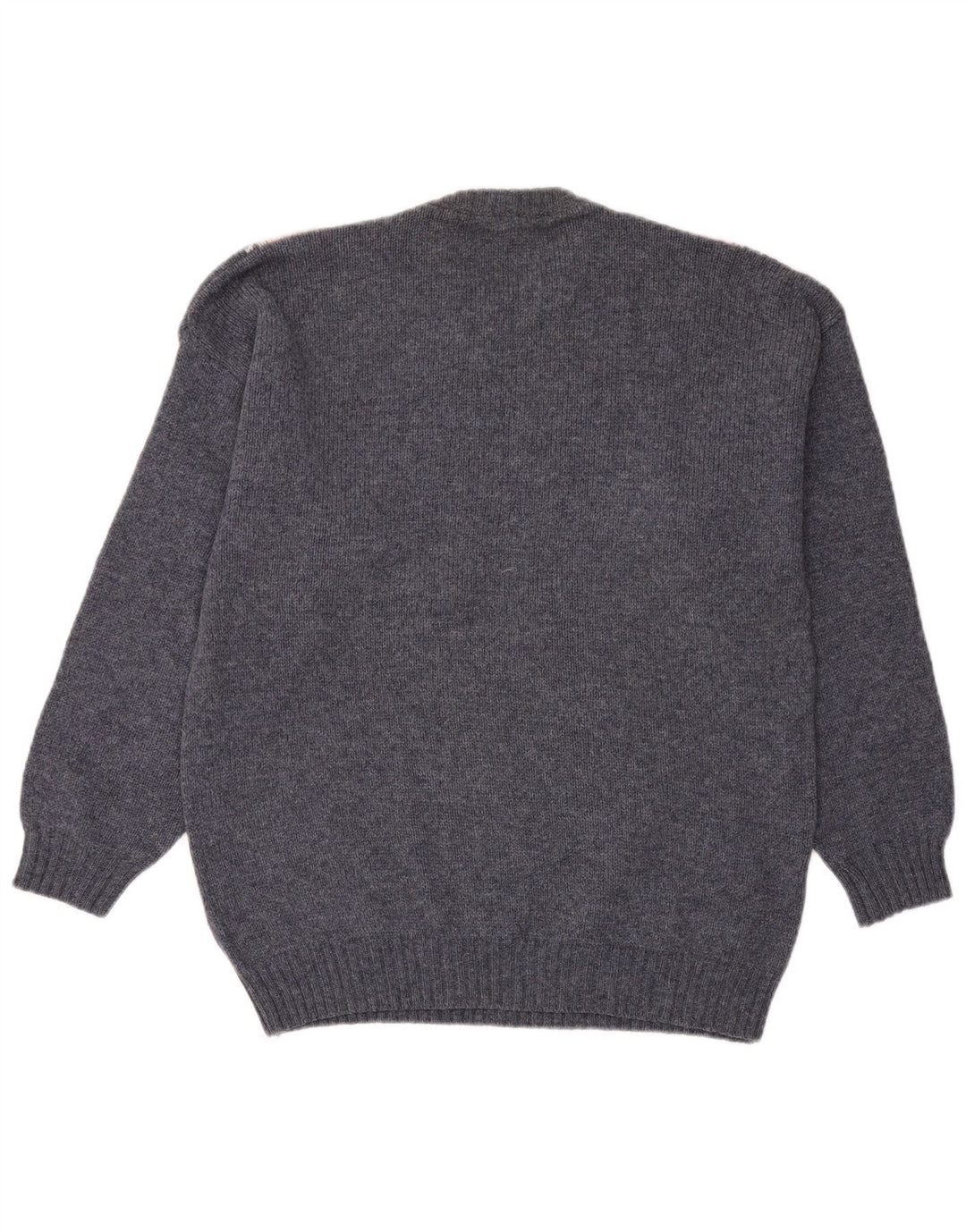VINTAGE Herre Crew Neck trøje Sweater Large Blue Argyle/Diamond