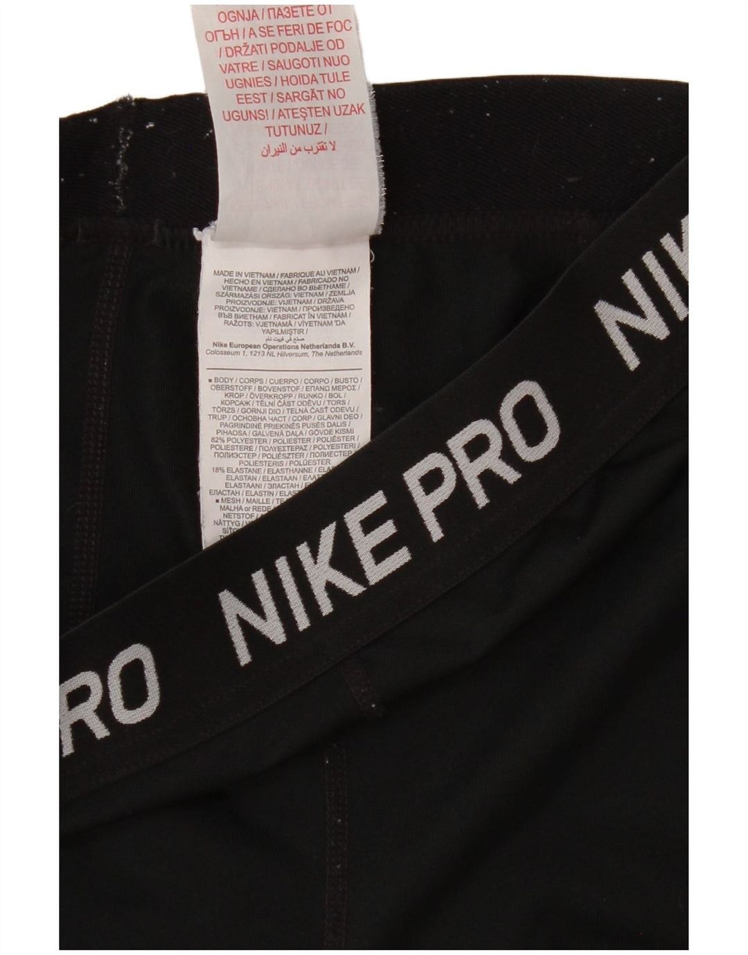 Nike Dame Grafiske Leggings UK 8 Small Black Polyester