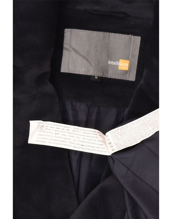 Vintage overfrakke til kvinder UK 10 Lille marineblå polyester