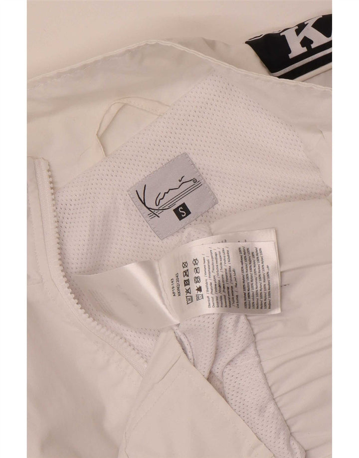 Karl Kani Dame Grafisk træningsdragt Top Jacket UK 10 Small White Colourblock