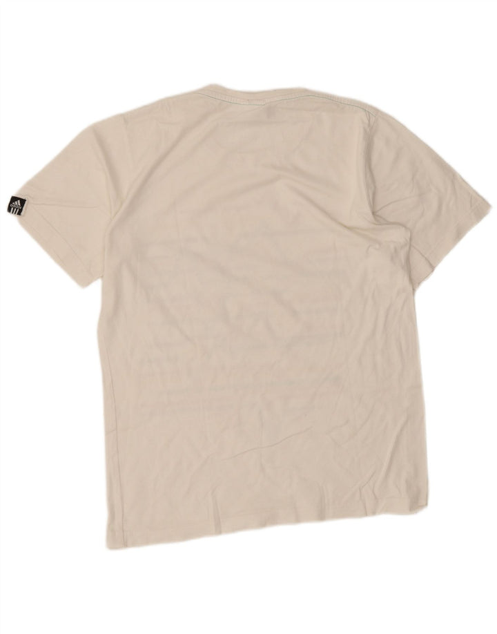 Adidas Herre grafisk T-shirt Top Medium Hvid Geometrisk Bomuld