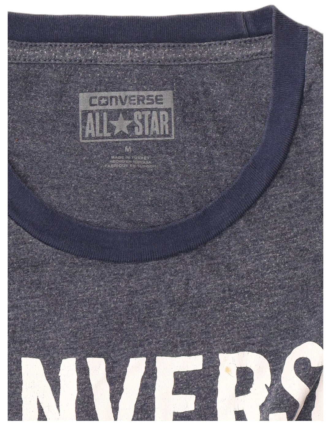 CONVERSE Grafisk T-shirt til mænd, medium marineblå