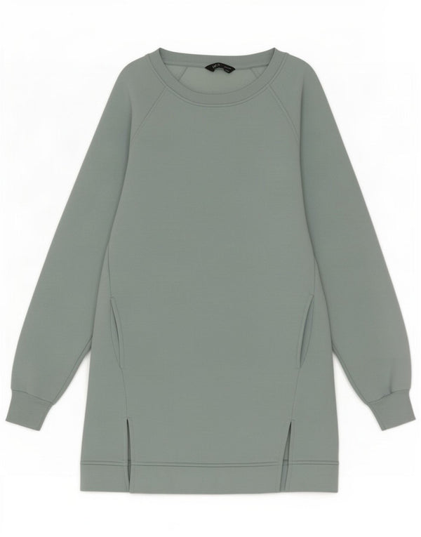 Marks & Spencer Dame Langærmet Sweatshirt Jumper Dress UK 6 XS Grøn