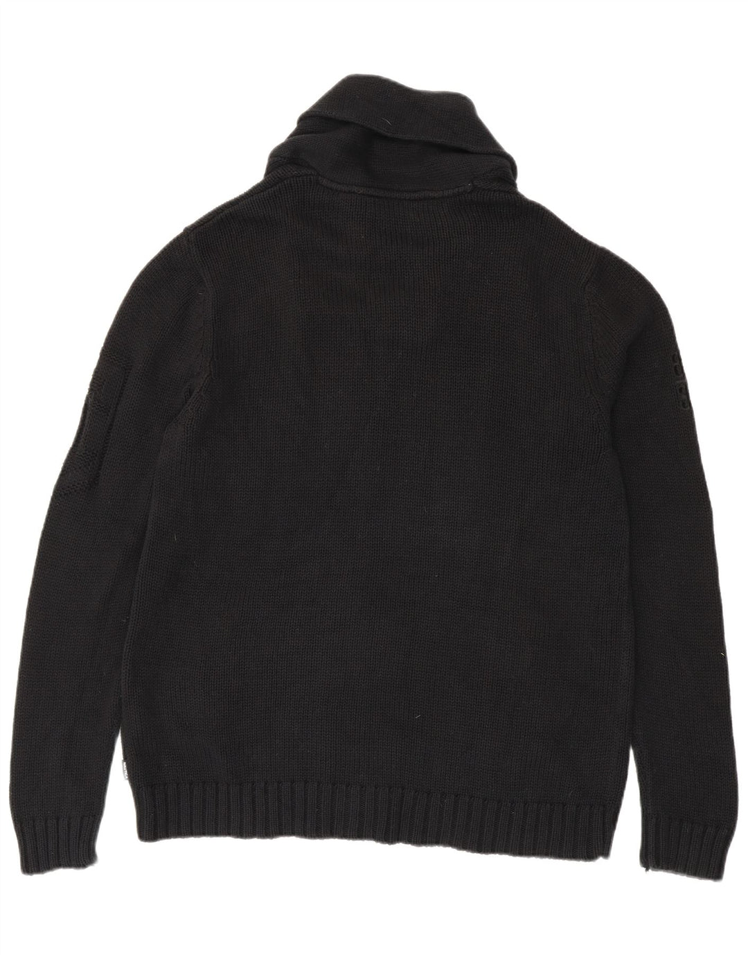 Nautica Herre Sjal Hals Jumper Sweater Stor Sort Bomuld
