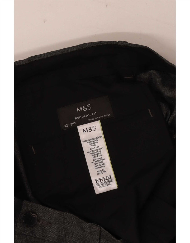 Marks & Spencer Herre Lige Regular Fit Chinobukser W32 L29 Grå
