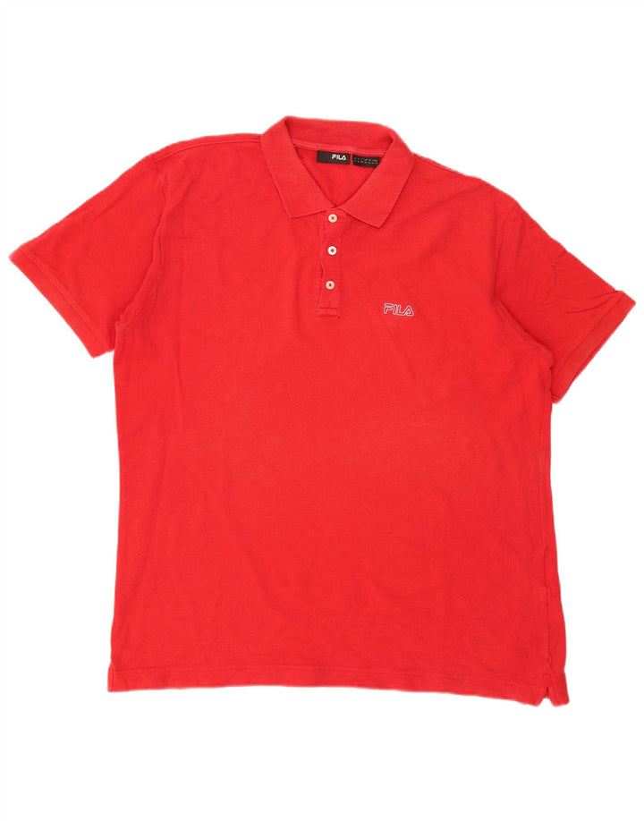 Fila Polo Shirt til mænd XL Rød Bomuld