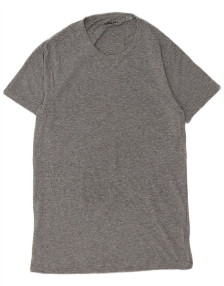 Jack & Jones Herre T-Shirt Top Stor Grå Flecked Bomuld
