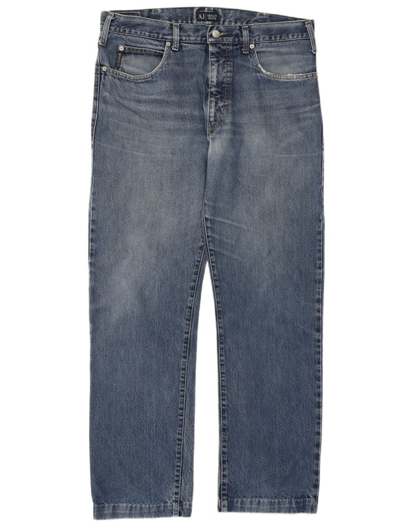 Armani Straight Jeans til mænd W38 L31 Blå