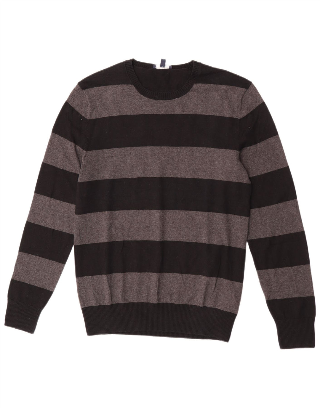Gap herre rund hals sweater lille grå stribet bomuld