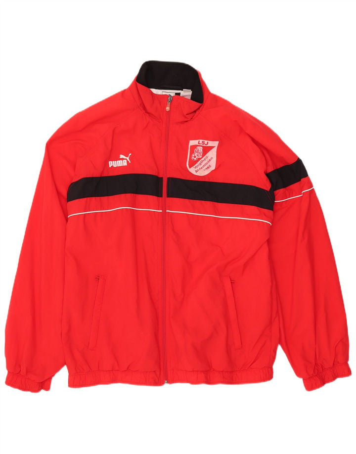 PUMA Grafisk træningsdragt til mænd, topjakke, stor rød polyester