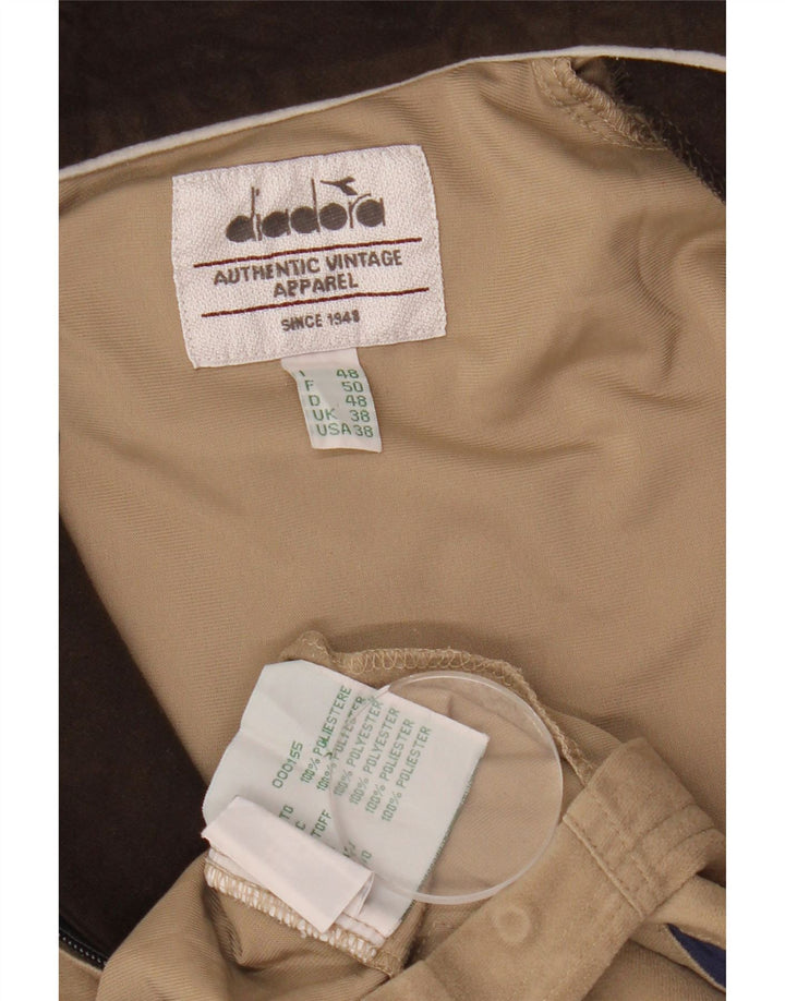 Diadora Træningsdragt til mænd Topjakke UK 38 Medium Beige Colourblock Polyester