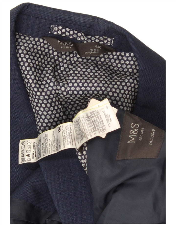Marks & Spencer herre skræddersyet 2-knaps blazerjakke UK 46 3XL marineblå