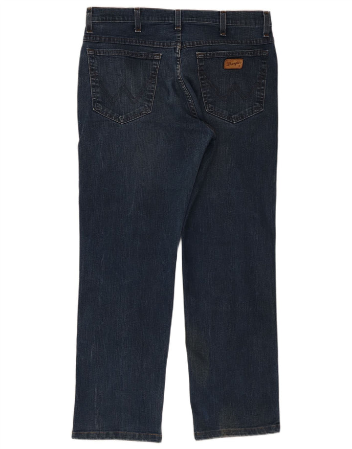Wrangler Herre Texas Stretch Straight Jeans W34 L30 Blå Bomuld