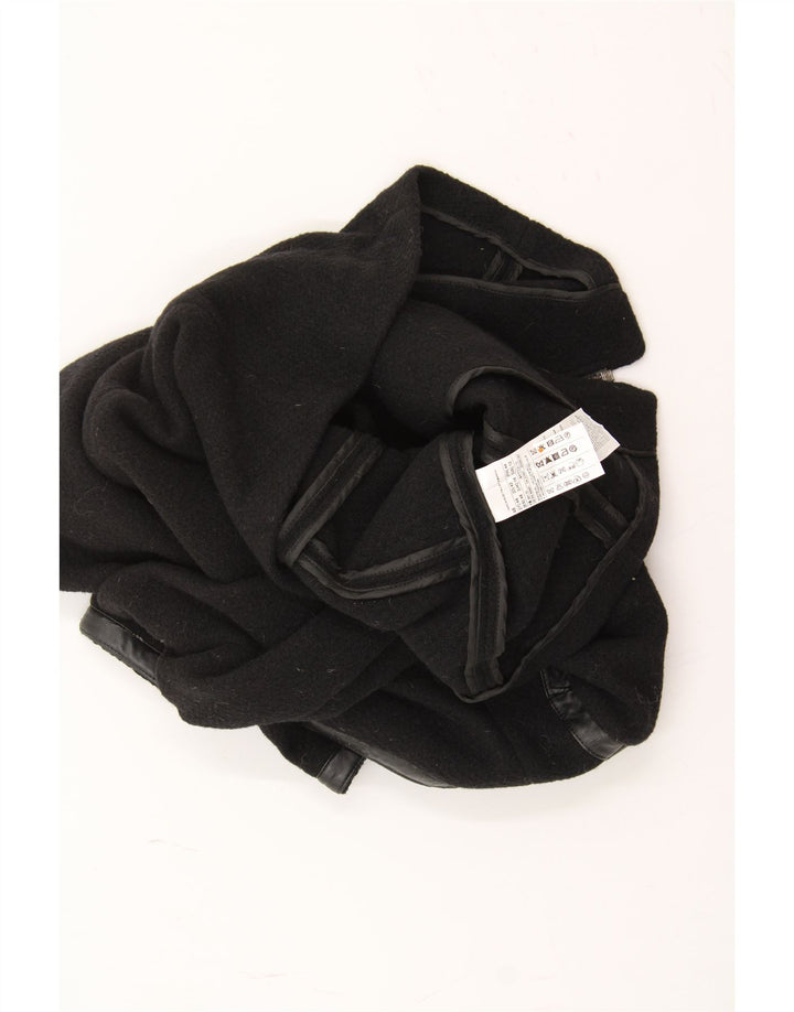 BENETTON Womens Bomber Jacket UK 16 Large  Black Wool Vintage Benetton and Second-Hand Benetton from Messina Hembry 