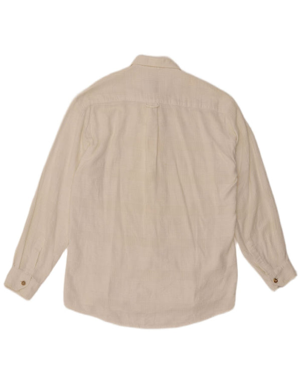 Vintage herreskjorte str. 38 Medium hvid ternet