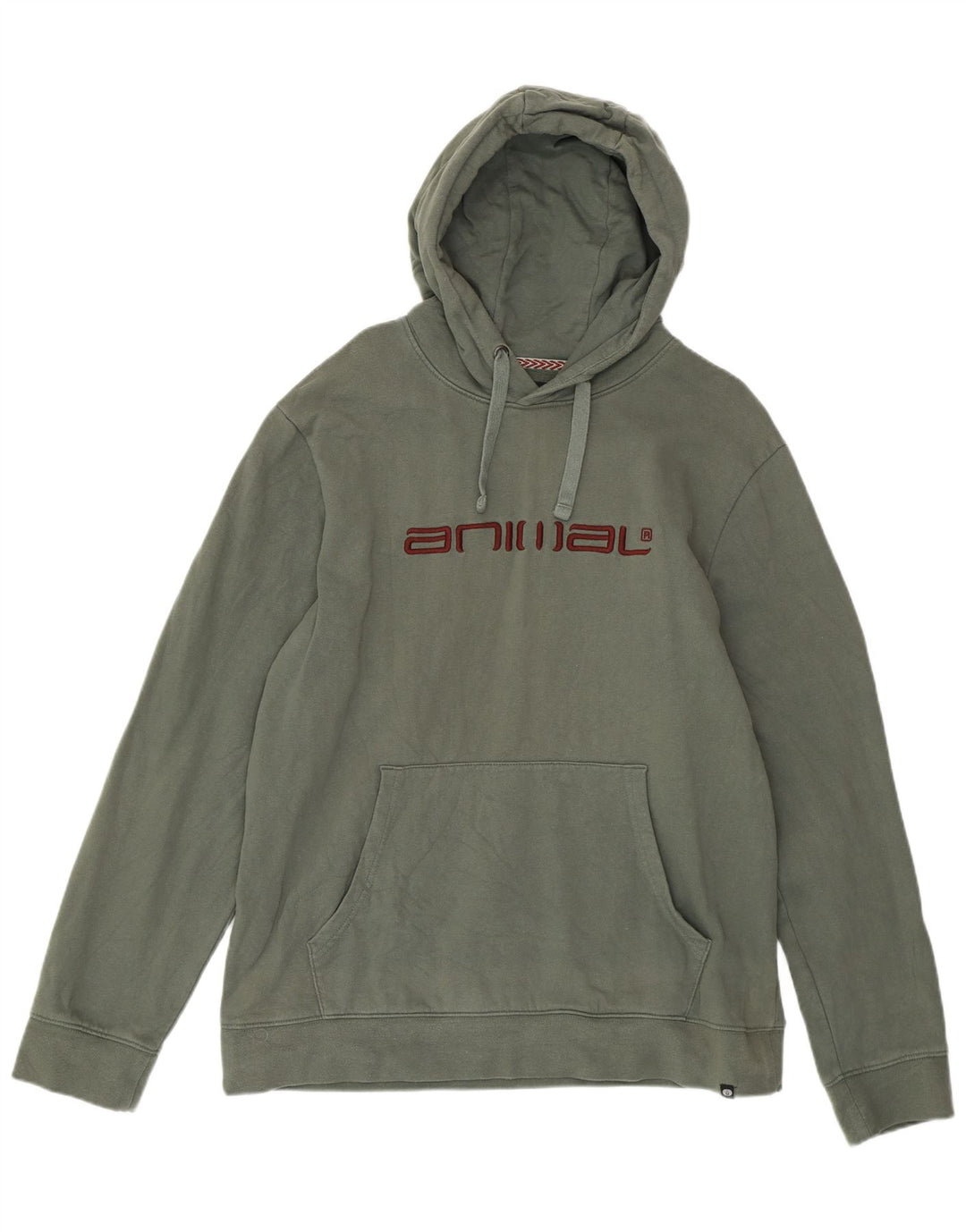 ANIMAL Grafisk hættetrøje til mænd Stor grøn bomuld