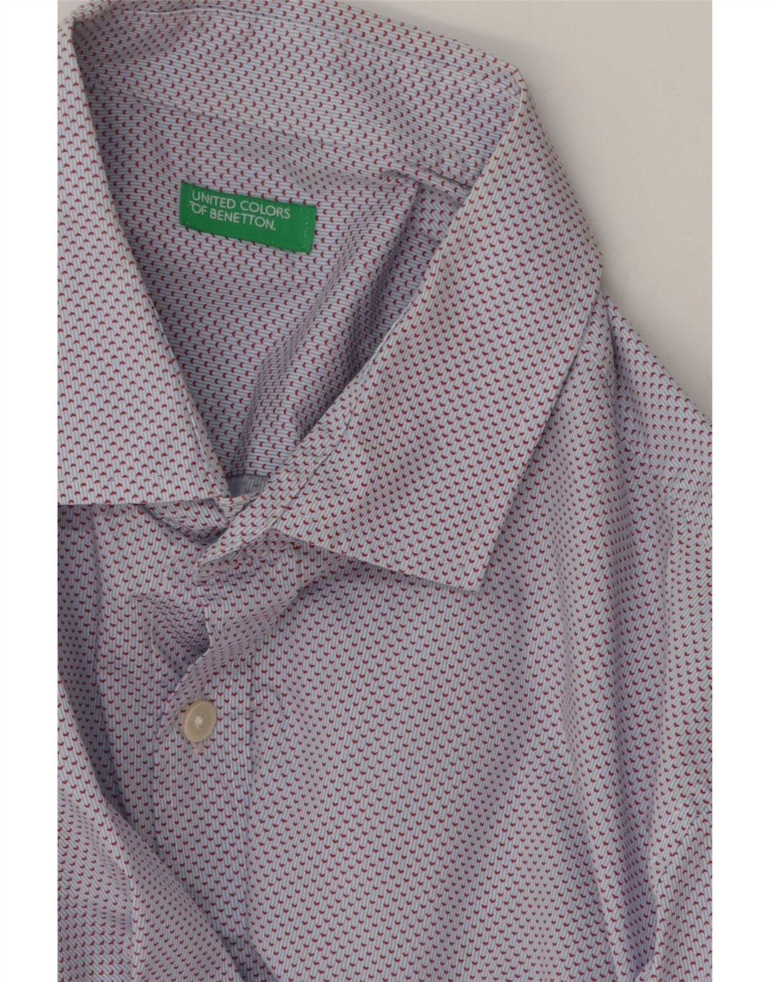 Benetton Herreskjorte Medium Blue Spotted