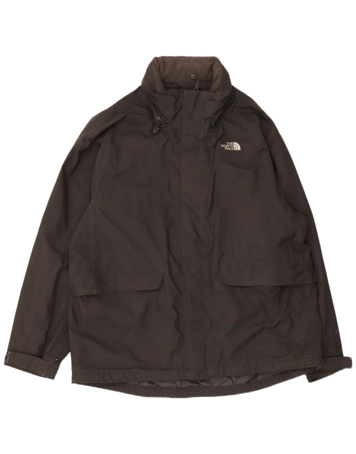 The North Face Regnjakke med hætte til mænd UK 44 2XL Sort Polyester