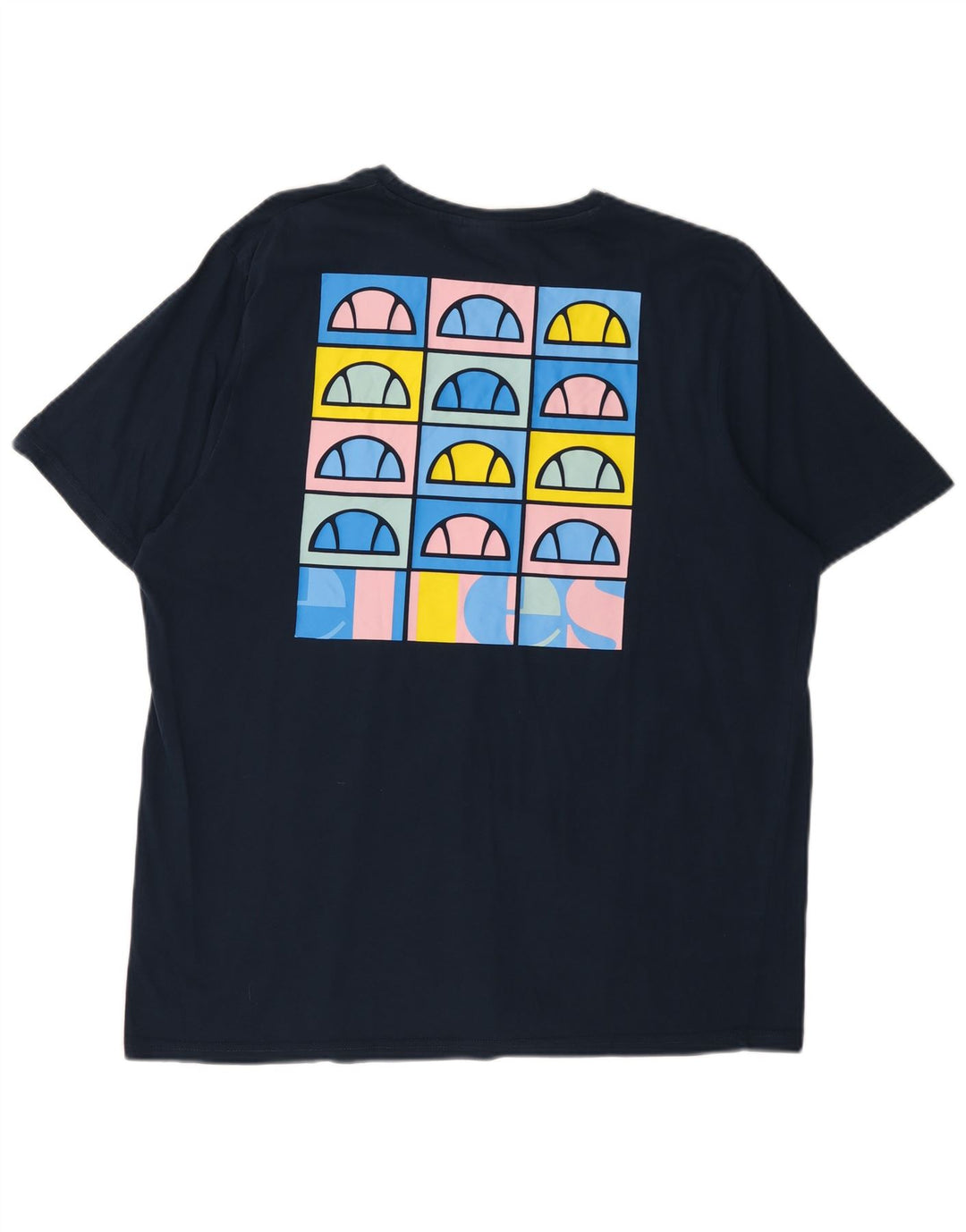 ELLESSE Herre grafisk T-shirt top 2XL marineblå bomuld