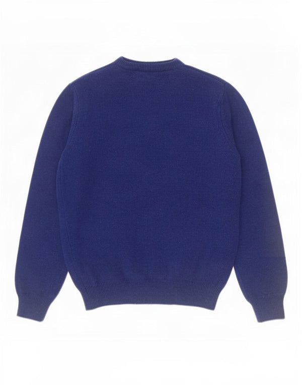 Rifle Herre Crew Neck Jumper Sweater Medium Blue Wool