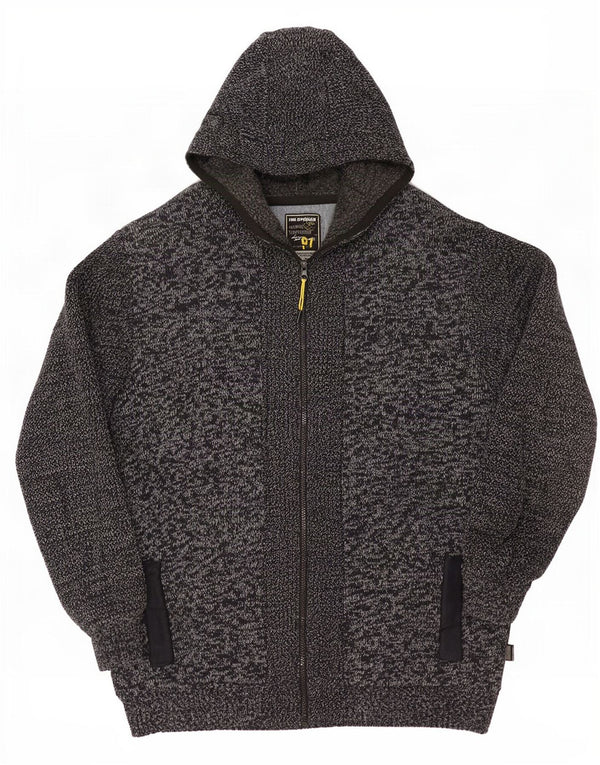 Jim Spencer Herre hættetrøje cardigan 3XL Grå Flecked Bomuld