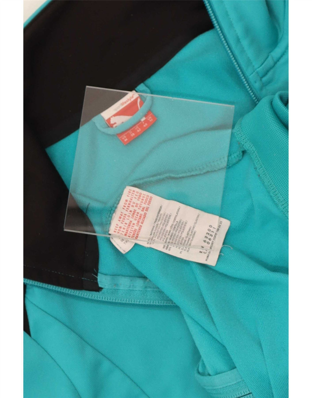 Puma træningsdragt topjakke til kvinder UK 12 Medium Turkis Colourblock