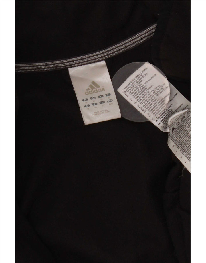 Adidas Dame Fleecejakke UK 14 Medium Sort Polyester