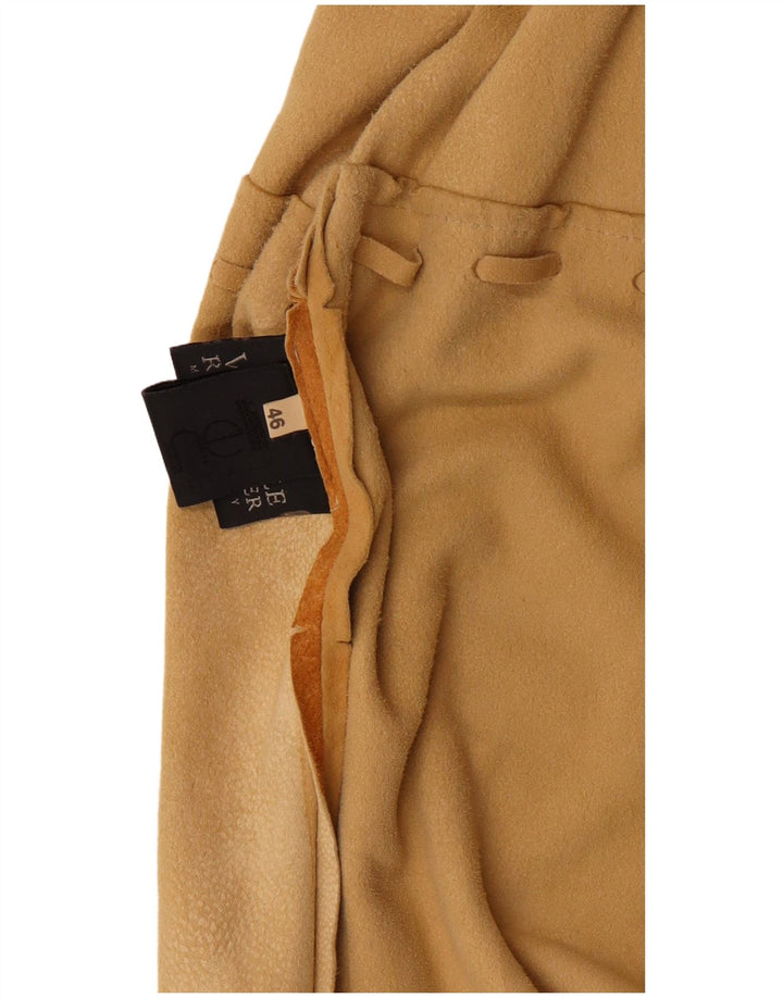 Fontanelli Dame Ruskindsskjortejakke IT 46 Stort Beige Læder