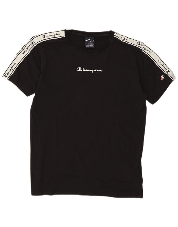 Champion Boys Grafisk T-Shirt Top 13-14 år XL Sort Bomuld