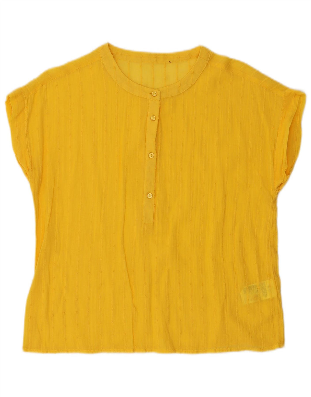 OVS Dame Bluse Top UK 16 Stor Gul Bomuld