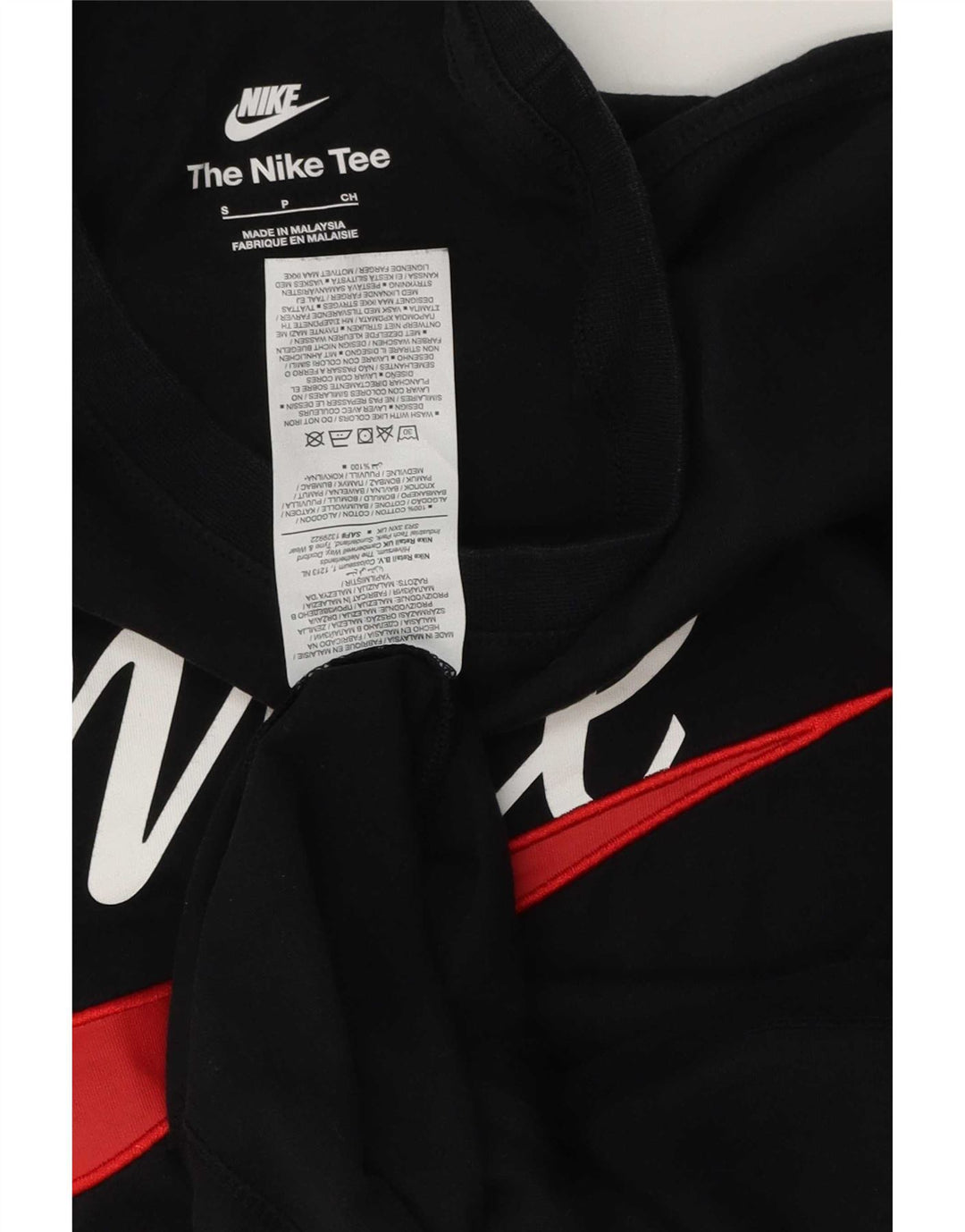 Nike grafisk t-shirt top til mænd, lille sort bomuld