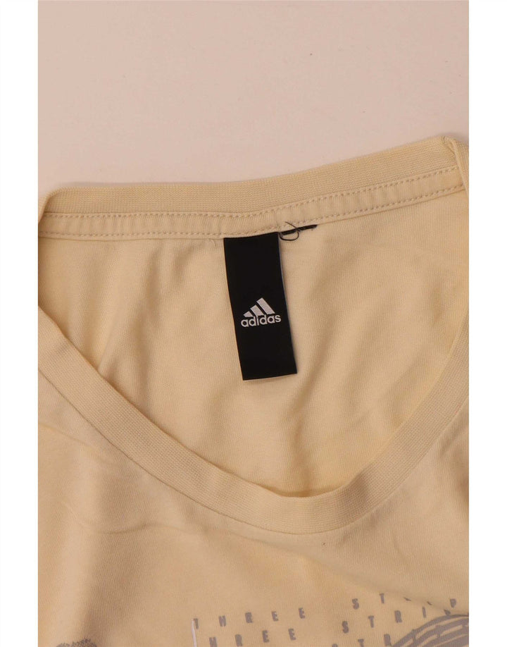 Adidas Grafisk T-shirt top til mænd, medium gul
